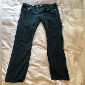 J. Crew Men’s Dark Teal/Blue/Green 484 Slim-Fit Pant in Corduroy Size 34 x 30